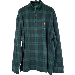 Polo Ralph Lauren Mens XXL Plaid 1/4 Quarter Zip Shirt Estate NWT